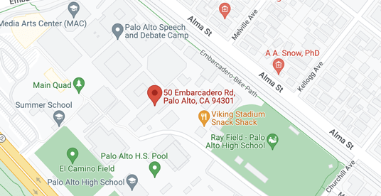 Palo Alto, CA Map